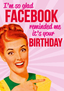 Face Book Reminded Me Card