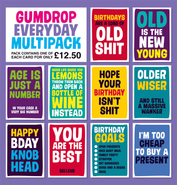 Gumdrop Everyday Pack of 10 Multipack